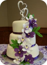 Wedding Cake with Gumpaste Orchids 
