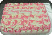 Swirl Rose Sheet Cake