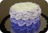 3- Layer 4-Tone Purple Rose Smash Cake