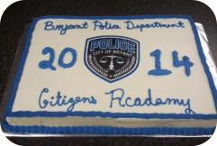 Bryant Police Department Citizan Academy Cake