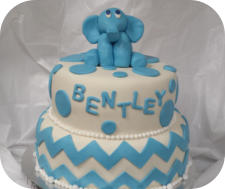 Baby Shower Cake with Matching Cupcakes