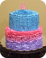 Ruffle Birthday Cake