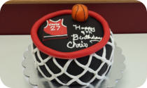 Basketball Net Birthday Cake  