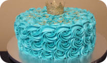 Princess Crown Rose Cake