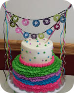 Rainbow Ruffle Birthday Cake