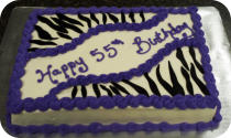 Zebra Print Sheet Cake