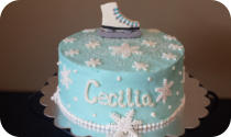 Ice Skate Birthday Cake
