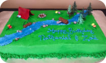 Camping Theme Birthday Cake