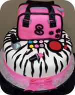 Purse & Makeup Birthday Cake