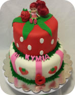 Strawberry Shortcake Themed Birthday Cake