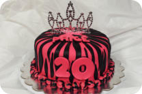 Pricess Zebra Print Cake