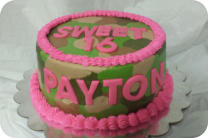 Hot Pink Camo Cake