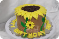 Sunflower Birthday Cake  
