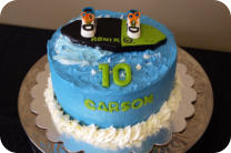 Wake Board Birthday Cake