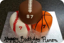 Sports Theme Birthday Cakes